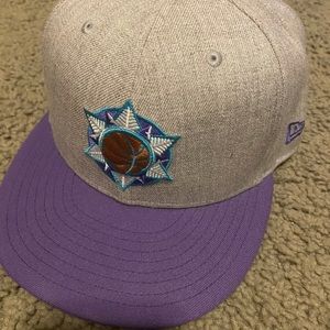 UTAH JAZZ NEW ERA HAT 7&3/8 GREY/PURPLE CLASSIC